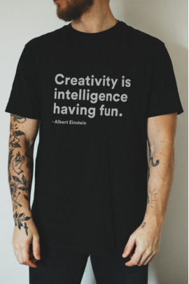 Футболка Ctrl+ "Creativity is intelligence having fun"