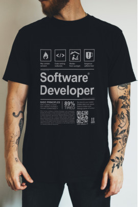 Футболка чорна чоловіча Ctrl+ "Software developer"