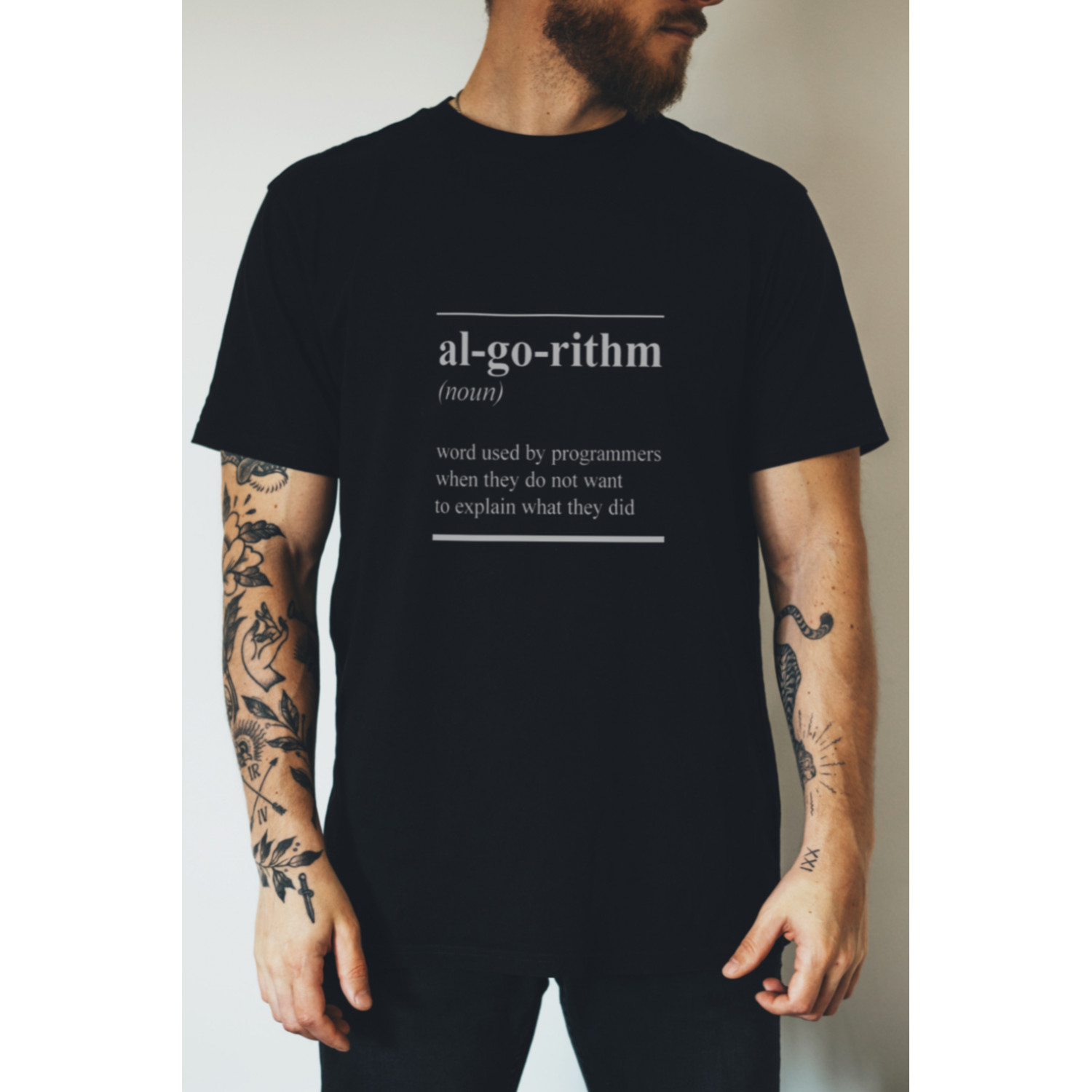 Футболка чорна чоловіча Ctrl+ "al-go-rithm"