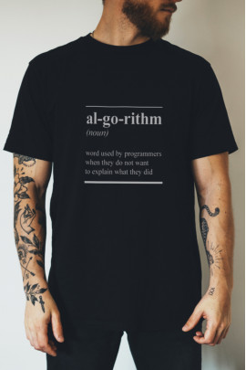 Футболка чорна чоловіча Ctrl+ "al-go-rithm"
