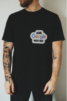Футболка чорна чоловіча Ctrl+ "Ask Google not me"