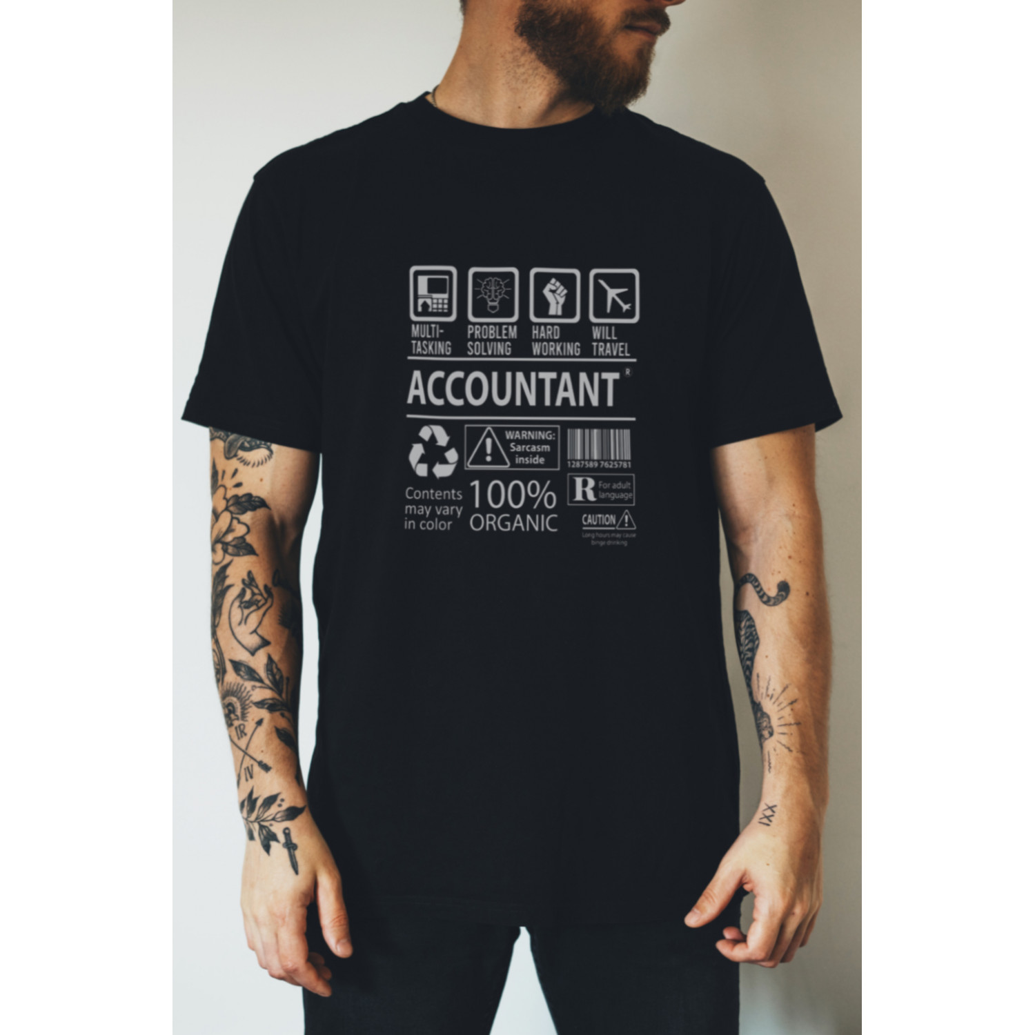 Футболка чорна чоловіча Ctrl+ "Accountant"