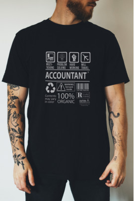 Футболка чорна чоловіча Ctrl+ "Accountant"