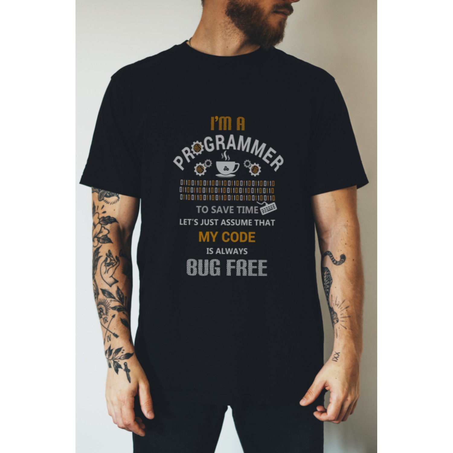 Футболка чорна чоловіча Ctrl+ "I`m a programmer"