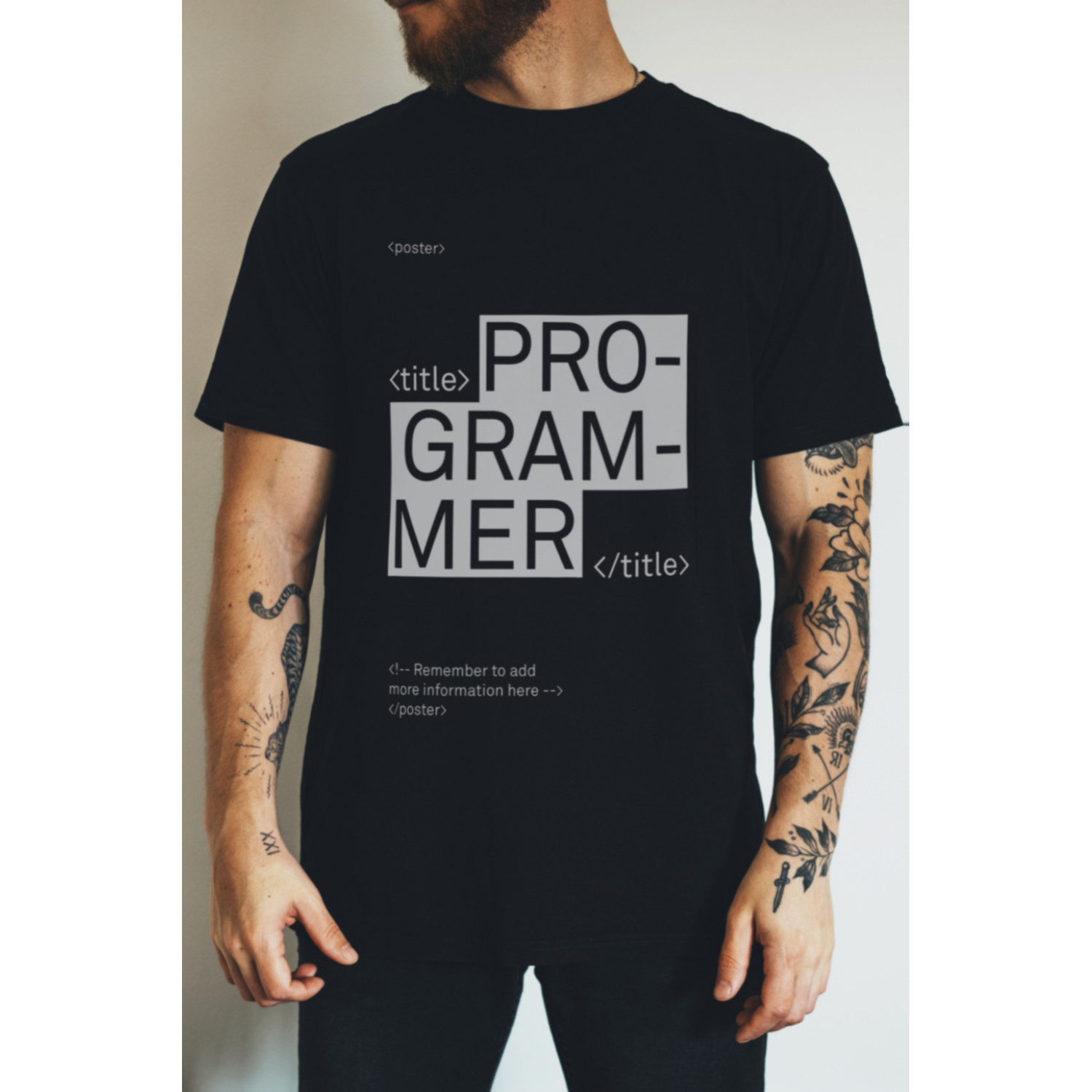 Футболка чорна чоловіча Ctrl+ "Programmer"