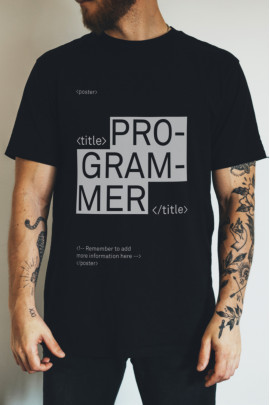 Футболка чорна чоловіча Ctrl+ "Programmer"