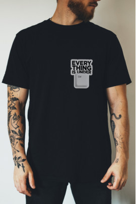 Футболка чорна чоловіча Ctrl+ "Every thing is under ctrl"
