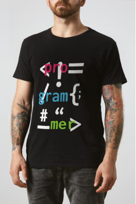 Футболка чорна чоловіча Ctrl+ "Programmer"
