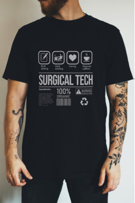 Футболка чорна чоловіча Ctrl+ "Surgical tech"