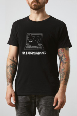 Футболка чорна чоловіча Ctrl+ "I`m a purrgrammer"