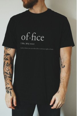 Футболка чорна чоловіча Ctrl+ "of-fice"