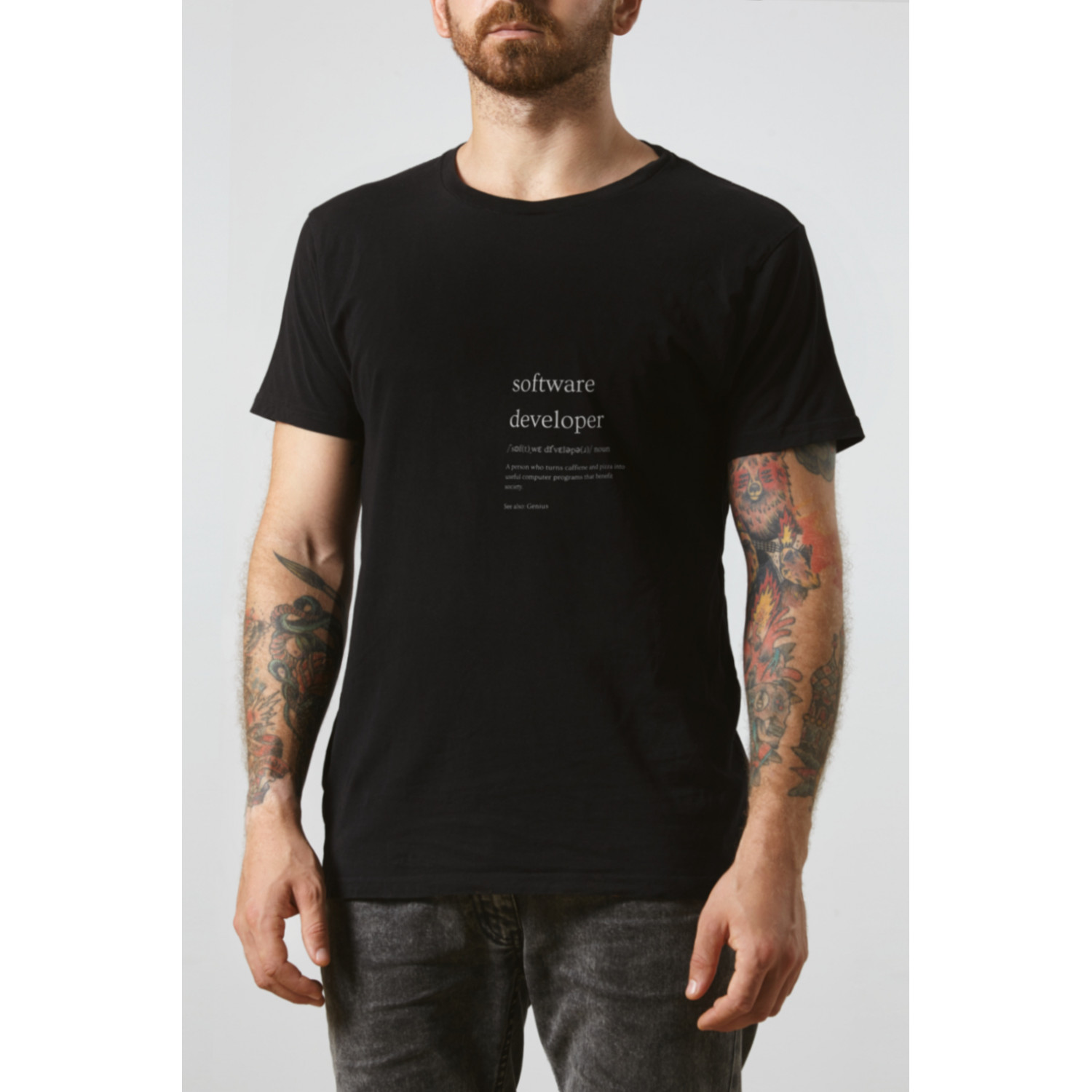 Футболка чорна чоловіча Ctrl+ "software developer"
