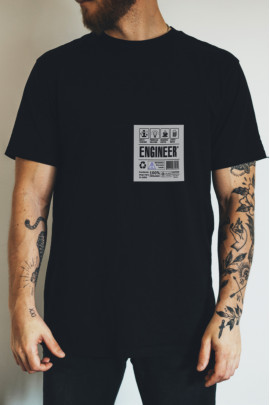Футболка чорна чоловіча Ctrl+ "engineer"