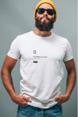 Футболка біла чоловіча Ctrl+ "This wallpaper is not available"