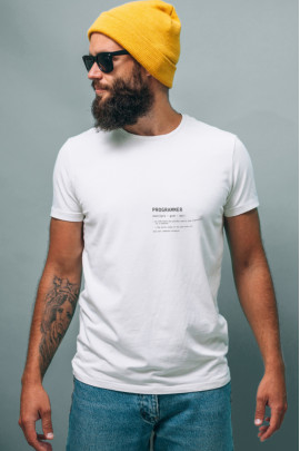 Футболка біла чоловіча Ctrl+ "programmer"