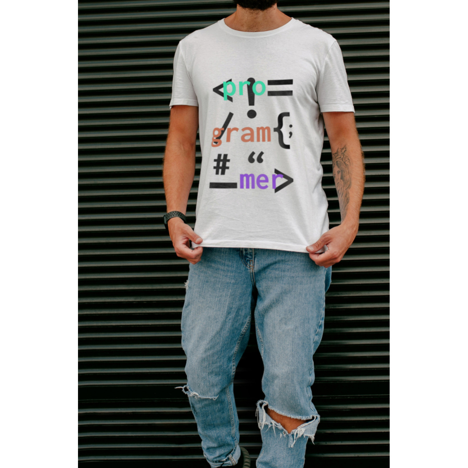 Футболка біла чоловіча Ctrl+ "Programmer"