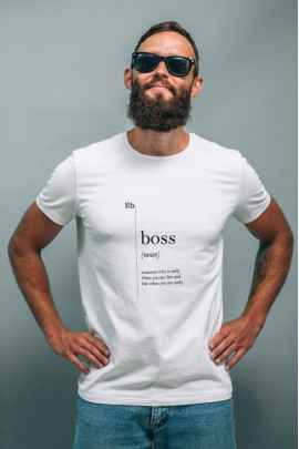 Футболка біла чоловіча Ctrl+ "boss"