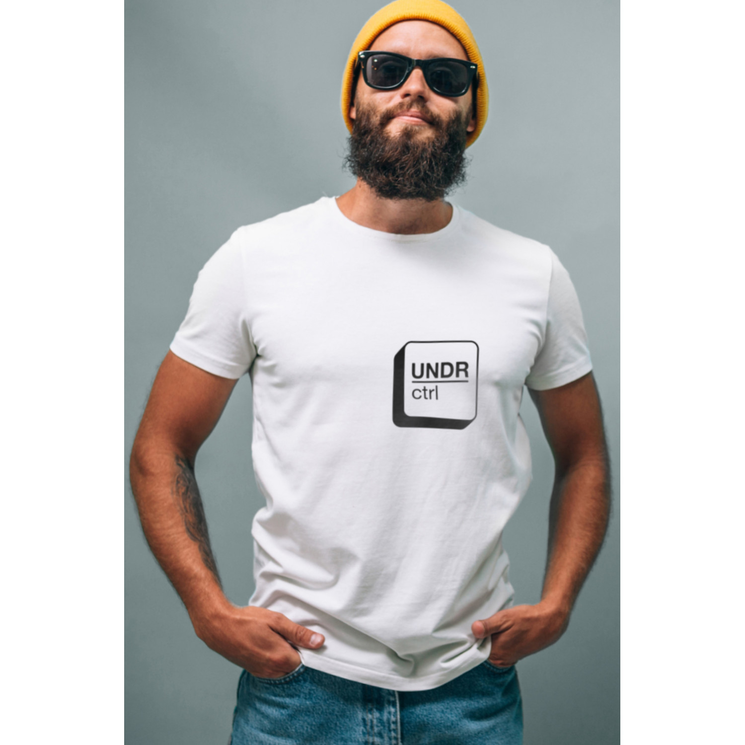 Футболка біла чоловіча Ctrl+ "UNDR ctrl"