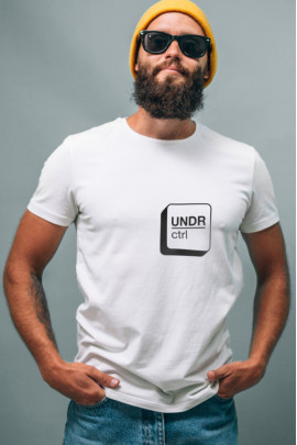 Футболка біла чоловіча Ctrl+ "UNDR ctrl"