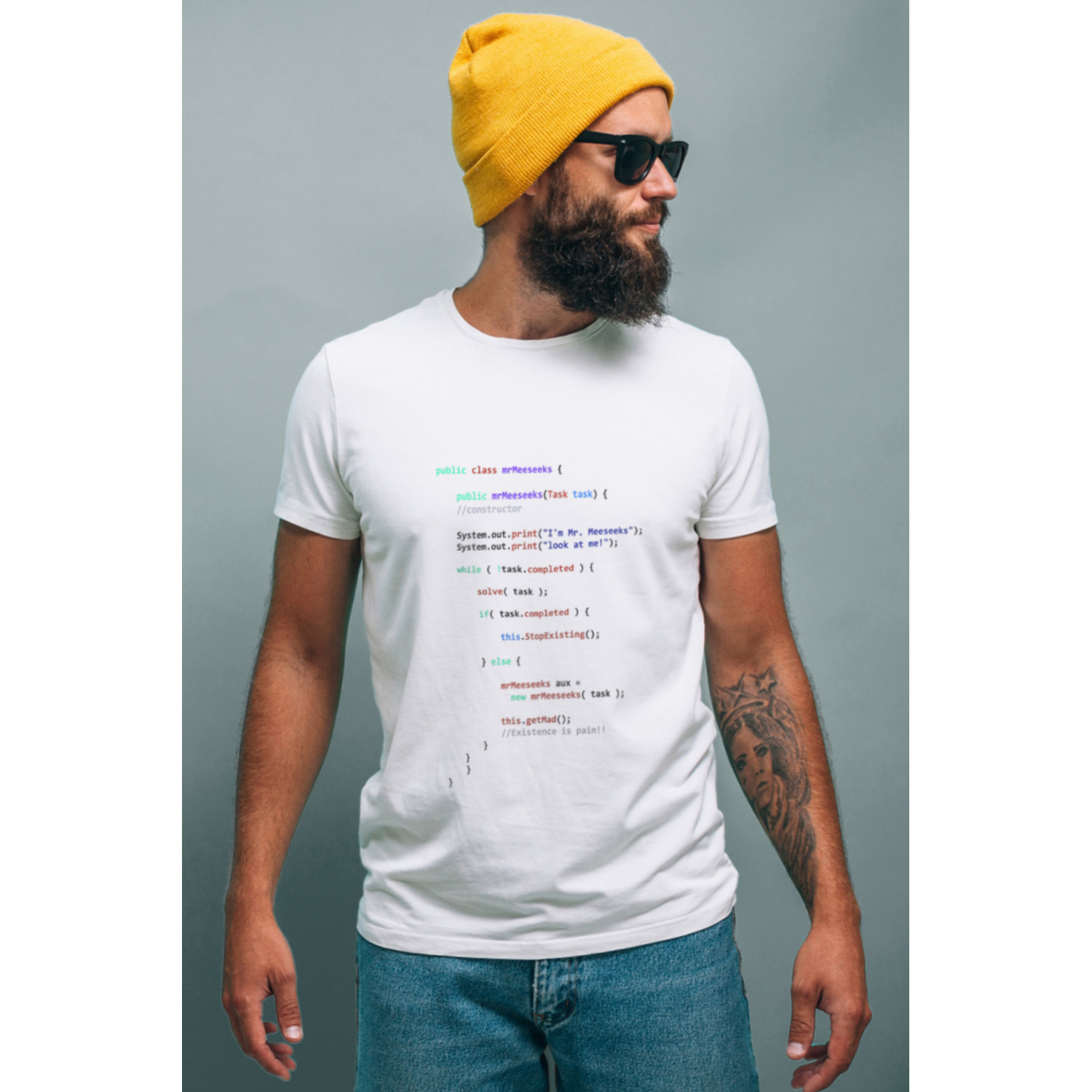 Футболка біла чоловіча Ctrl+ "public class"