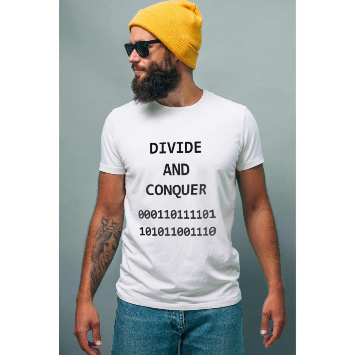 Футболка біла чоловіча Ctrl+ "Divide and Conquer"