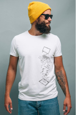 Футболка біла чоловіча Ctrl+ "how it works"