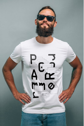 Футболка біла чоловіча Ctrl+ "Programmer"