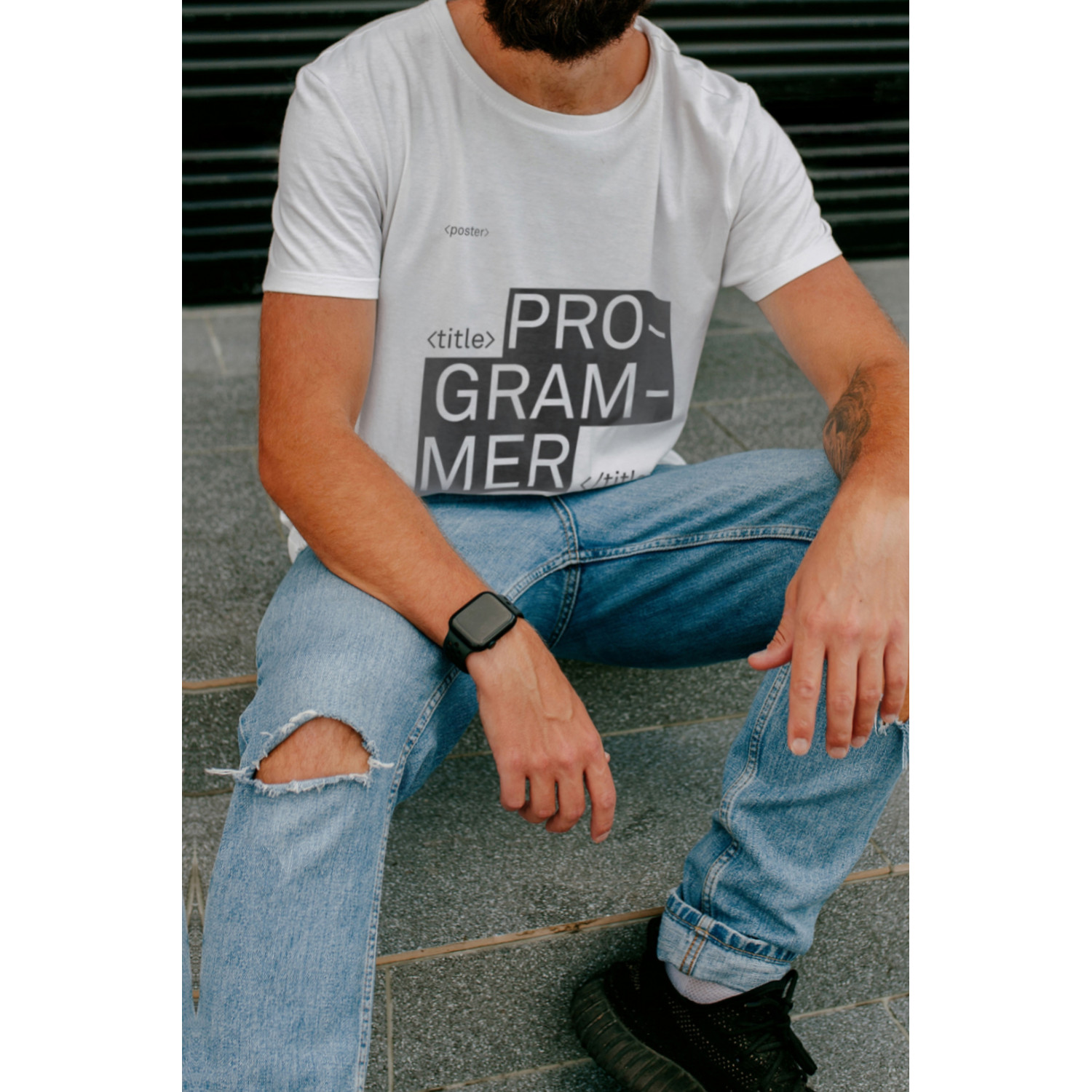 Футболка біла чоловіча Ctrl+ "Programmer"