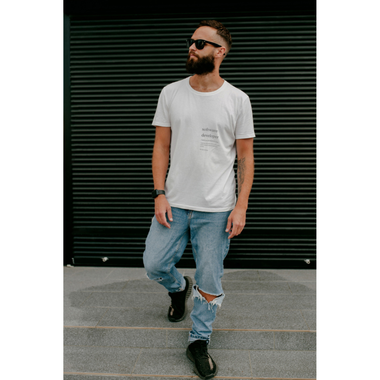 Футболка біла чоловіча Ctrl+ "Software developer"