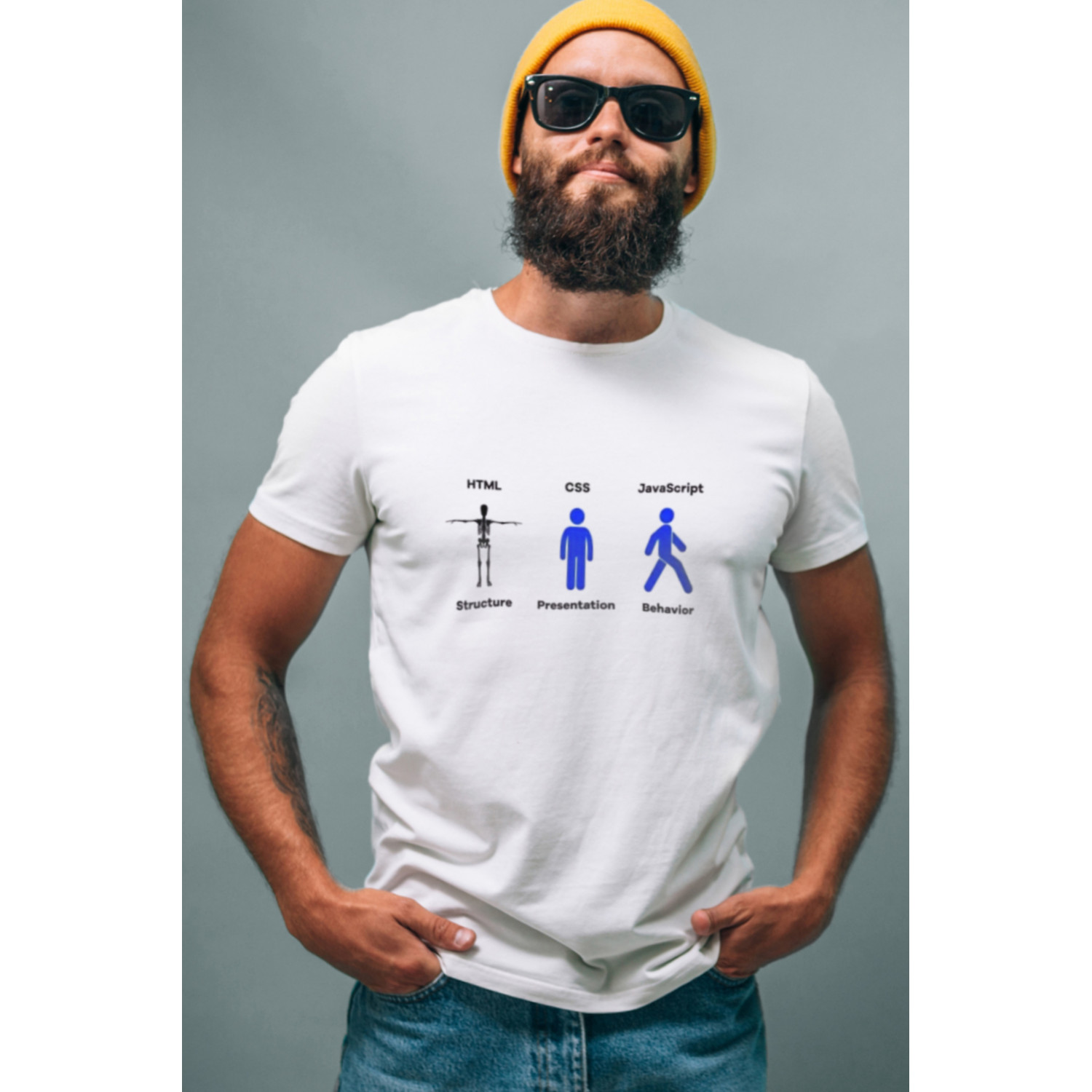 Футболка біла чоловіча Ctrl+ "Structure. Presentation. Behavior"