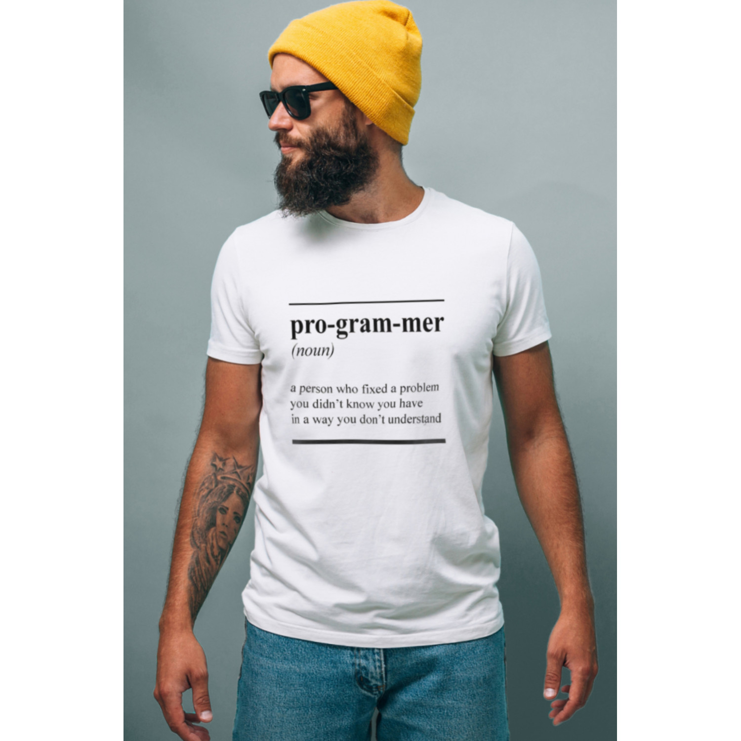 Футболка біла чоловіча Ctrl+ "pro-gram-mer"