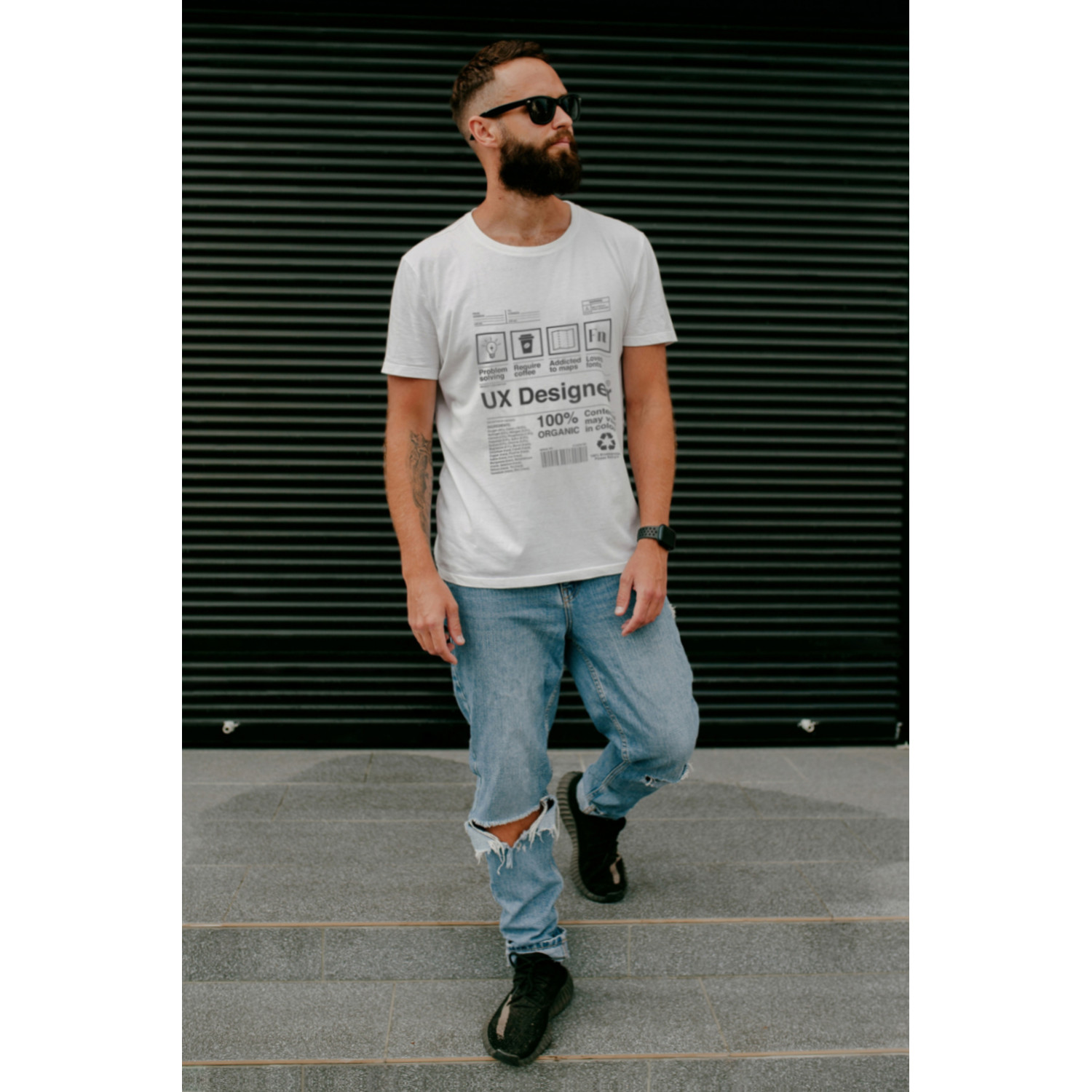 Футболка біла чоловіча Ctrl+ "UX designer"