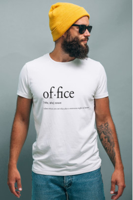 Футболка біла чоловіча Ctrl+ "Of-fice"