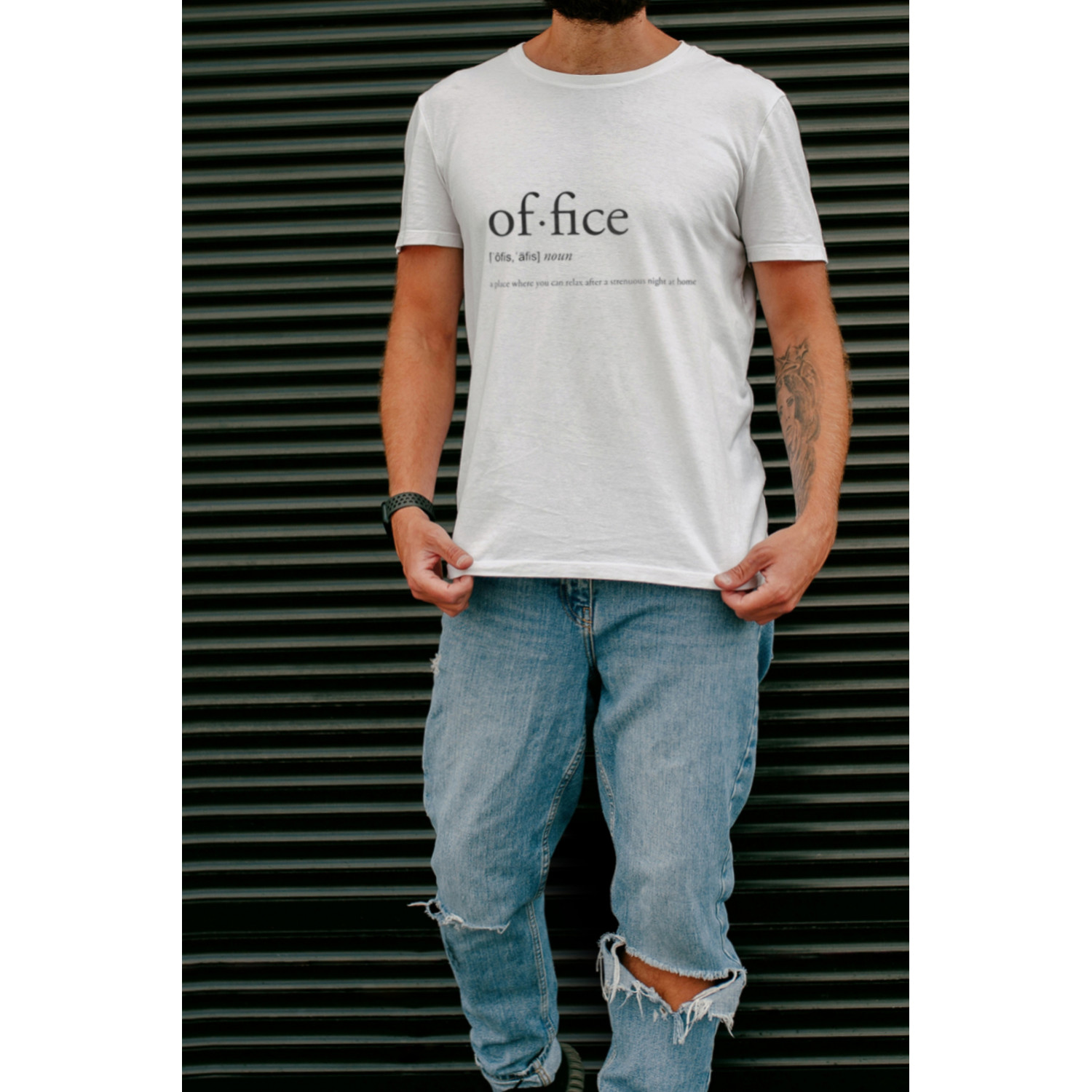 Футболка біла чоловіча Ctrl+ "Of-fice"