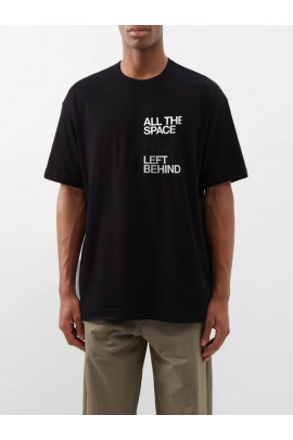 Футболка Trace of Space  Oversize чоловіча чорна "Весь простір, що залишився позаду з часом буде заповнено знову"