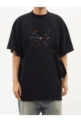 Футболка Trace of Space  Oversize чоловіча чорна "The Boss Great Wall"