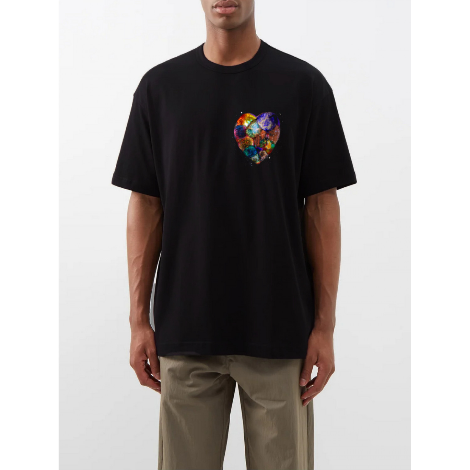 Футболка Trace of Space  Oversize чоловіча чорна "Серце Галактики"