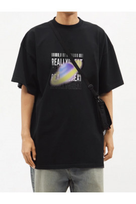 Футболка Trace of Space  Oversize чоловіча чорна "Дуже добре"