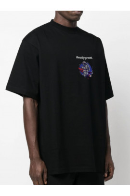 Футболка Trace of Space  Oversize чоловіча чорна "Справді чудово"