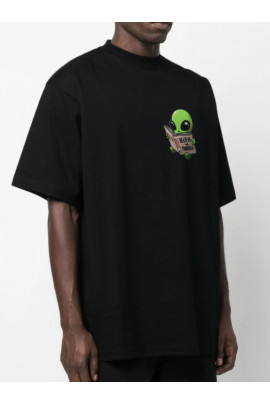 Футболка Trace of Space  Oversize чоловіча чорна "Believe in yourself"