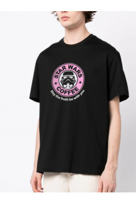 Футболка Trace of Space  Oversize чоловіча чорна "Star wars coffee"