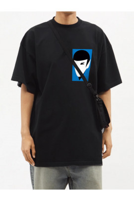 Футболка Trace of Space  Oversize чоловіча чорна "Spocke"