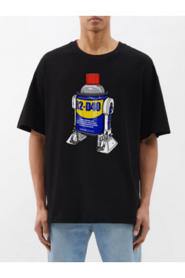 Футболка Trace of Space  Oversize чоловіча чорна "R2-D40"