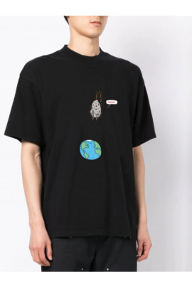 Футболка Trace of Space  Oversize чоловіча чорна "Cannonball!"