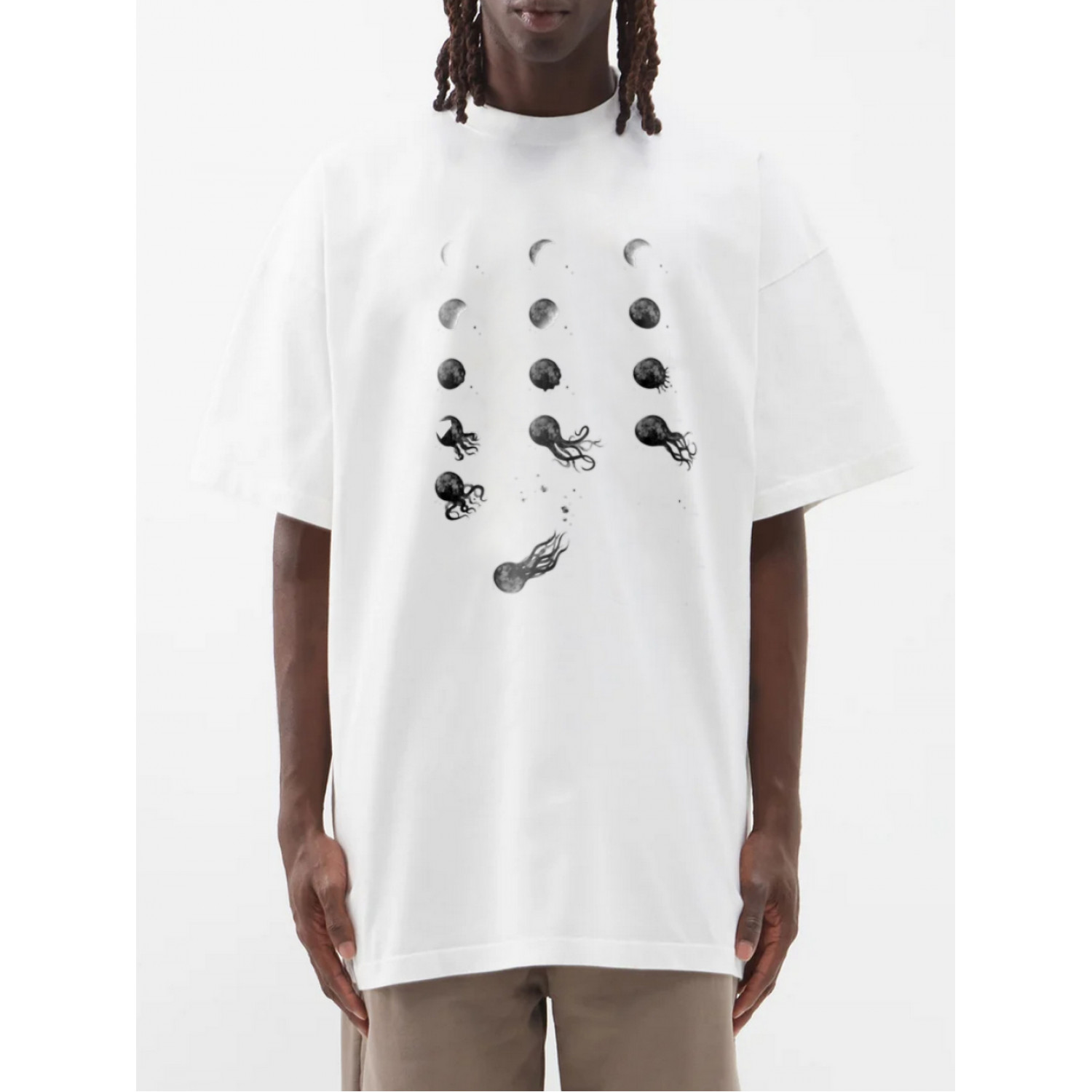 Футболка Trace of Space  Oversize чоловіча біла 