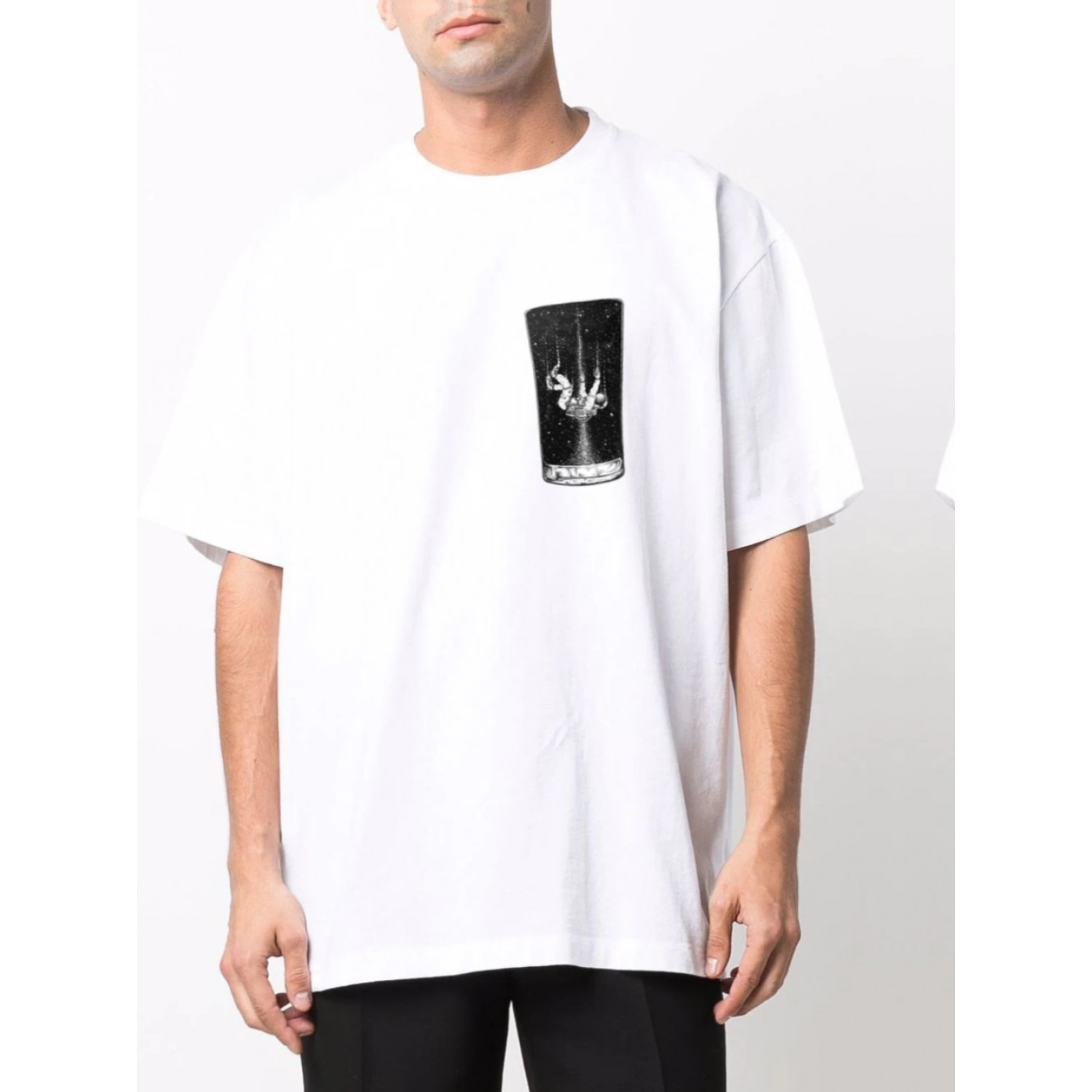 Футболка Trace of Space  Oversize чоловіча біла 