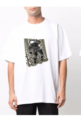 Футболка Trace of Space  Oversize чоловіча біла "Tossed into the void"