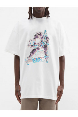 Футболка Trace of Space  Oversize чоловіча біла "Spaceboard"