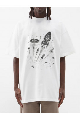 Футболка Trace of Space  Oversize чоловіча біла 