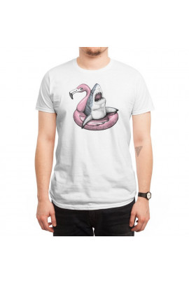 Футболка WhyNotPrint чоловіча біла "Акула"